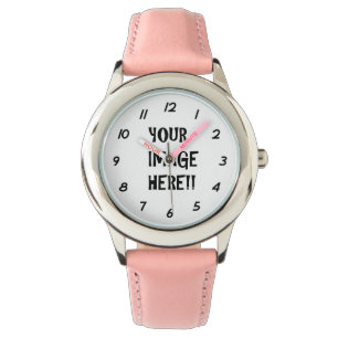 Reloj De Pulsera Crear el cuero de acero inoxidable de tu propio hi