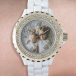 Reloj De Pulsera Crear su propia foto Personalizado<br><div class="desc">Decorativo elegante diseño de reloj minimalista moderno personalizable con tu foto, imagen o logotipo personalizado. Añade tu foto, diseño o arte favorito para crear algo realmente único. Para editar esta plantilla de diseño, haga clic en el botón 'Cambiar' y cargue su propia imagen como se muestra arriba. ¡Trate o haga...</div>