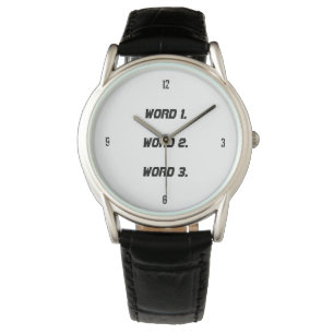 Reloj De Pulsera Crear texto personalizado expresión simple de tres