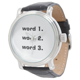 Reloj De Pulsera Crear texto personalizado expresión simple de tres