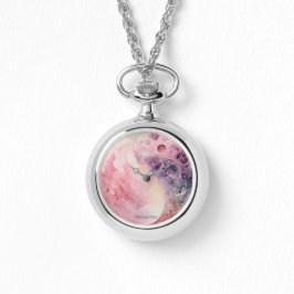 Reloj De Pulsera Create Your Own Lunar Love Magic Pink Moon