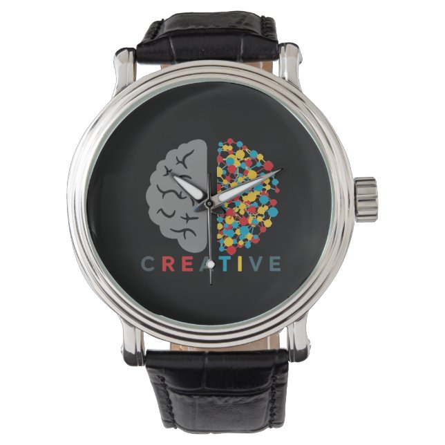 Reloj De Pulsera Creative Brain Colorful Thought Network (Anverso)