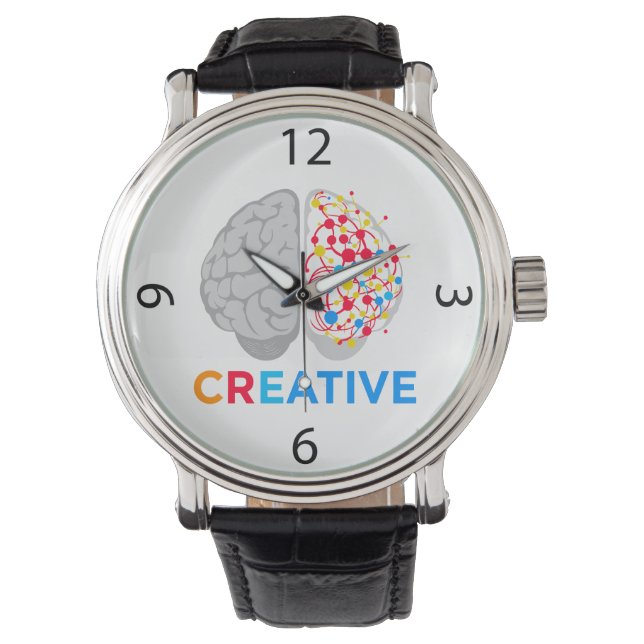 Reloj De Pulsera Creative Brain Left Right Hemisphere (Anverso)
