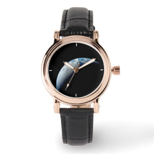 Reloj De Pulsera Creciente Tierra Tomada De La Misión Apolo 4.