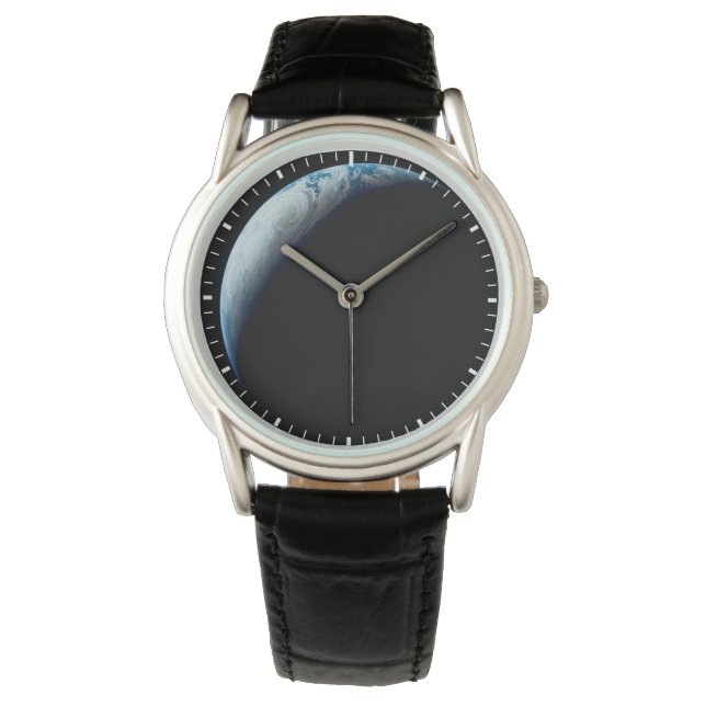 Reloj De Pulsera Creciente Tierra Tomada De La Misión Apolo 4. 2 (Anverso)