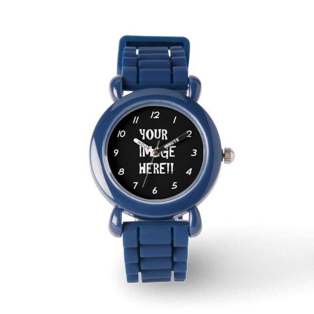 Reloj De Pulsera Cree Su Propio Acero Inoxidable Bezel Regulable (Anverso)