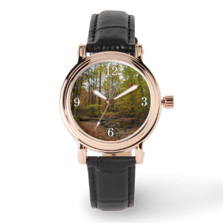 Reloj De Pulsera Creek otoñal en el Parque Estatal Laurel Hill en P