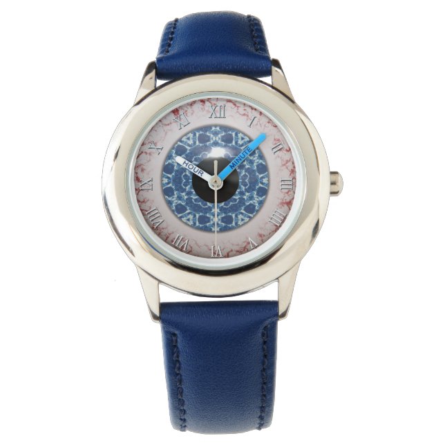 Reloj De Pulsera Creepe Blue Eyeball Halloween Fun (Anverso)