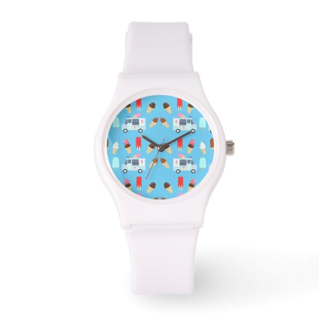 Reloj De Pulsera Crema de hielo y patrón de camión (Anverso)