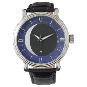 Reloj De Pulsera Crescent Moon a fondo estrellado
