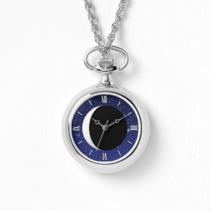 Reloj De Pulsera Crescent Moon a fondo estrellado