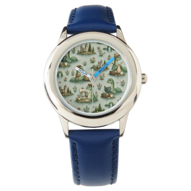 Reloj De Pulsera Criptídeos Acogedores Nessie Monstruo del Lago Nes (Anverso)