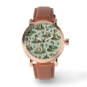 Reloj De Pulsera Criptídeos Acogedores Nessie Monstruo del Lago Nes
