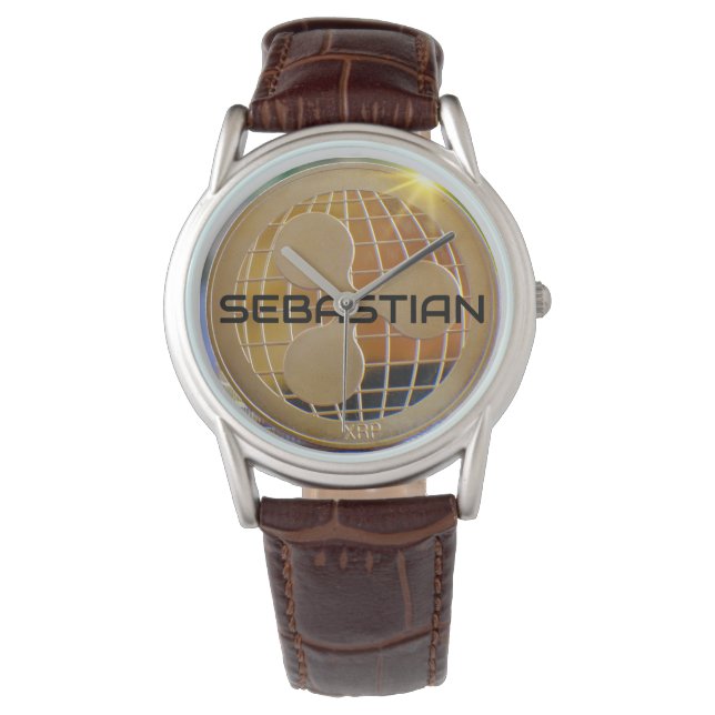Reloj De Pulsera Cripto XRP Personalizado (Anverso)