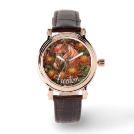 Reloj De Pulsera Crisantemo floral de caballos de otoño personaliza