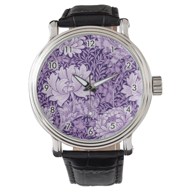 Reloj De Pulsera Crisantemo morado, William Morris (Anverso)