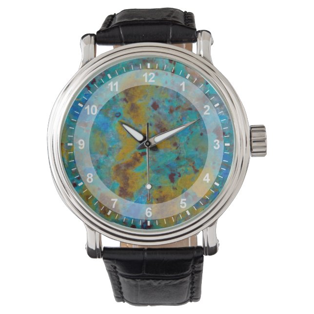 Reloj De Pulsera Crisócolla azul vista (Anverso)