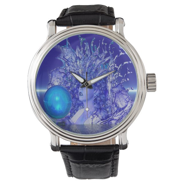 Reloj De Pulsera Cristal azul (Anverso)