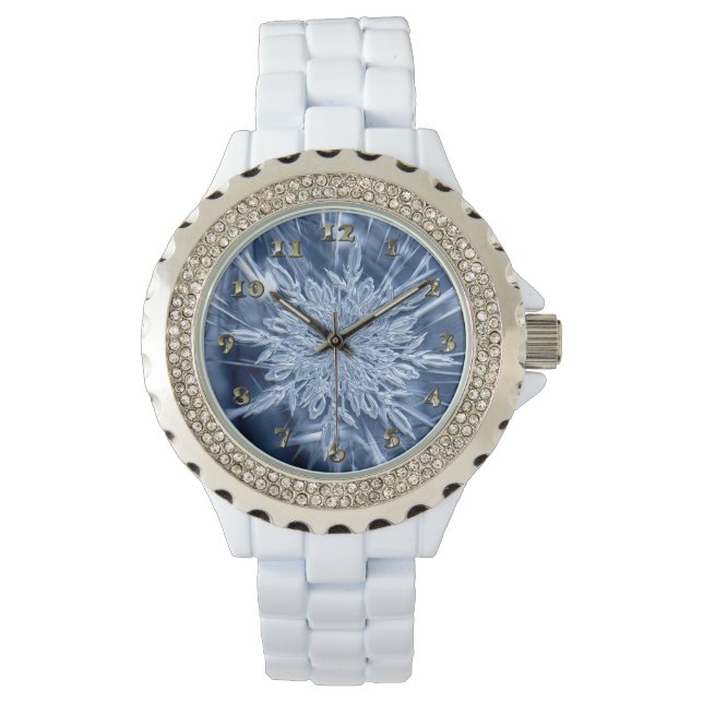 Reloj De Pulsera Cristal de hielo de copo de nieve (Anverso)