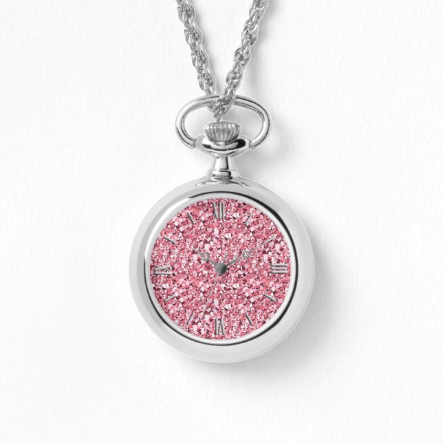 Reloj De Pulsera Cristal druso - rosa de cuarzo rosa (Anverso)