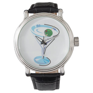 Reloj De Pulsera Cristal Martini de estilo Cocktail Hour_retro