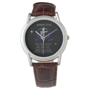 Reloj De Pulsera Cristianismo Juan 3:16 