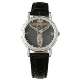 Reloj De Pulsera Cristo crucificado en la cruz (fe) (Velázquez)