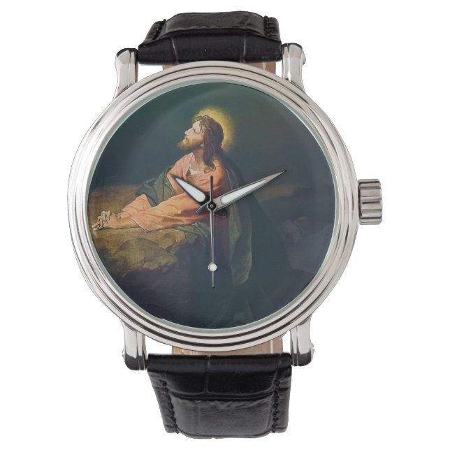 Reloj De Pulsera Cristo en el Jardín de la pintura cristiana de Get (Anverso)