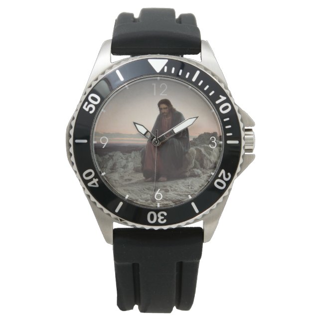 Reloj De Pulsera Cristo en el salvaje (por Ivan Kramskoi) (Anverso)