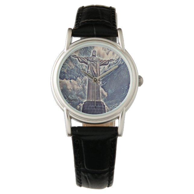 Reloj De Pulsera Cristo, estatua del redimista (Anverso)