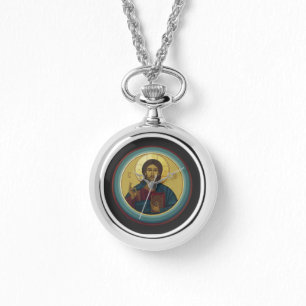 Reloj De Pulsera Cristo Pantocrátor bizantino Arte de mosaico redon