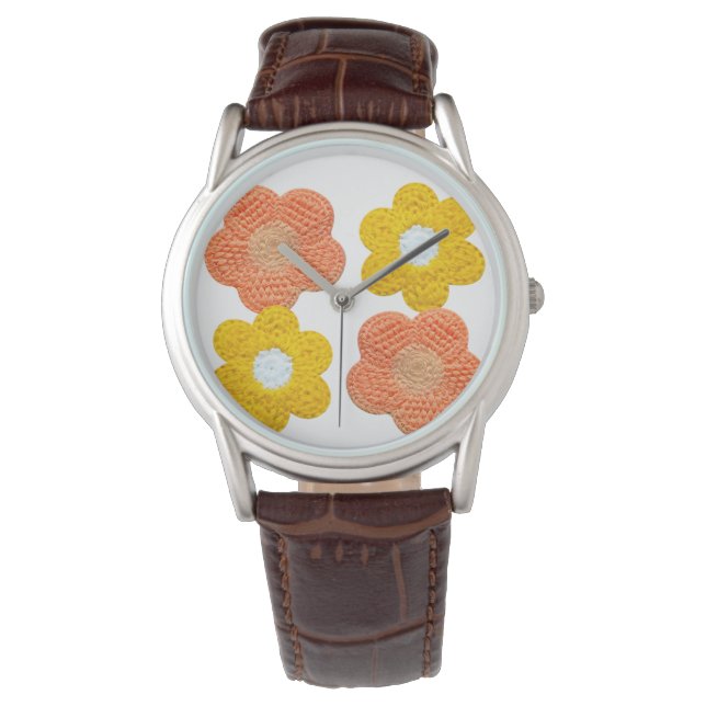 Reloj De Pulsera Crochet-Style Floral - Handmade Look (Anverso)