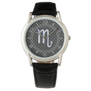 Reloj De Pulsera Cromado como marcado de carbono de Rótulo negro