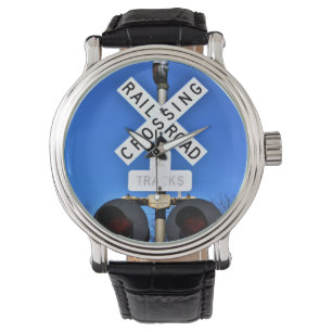 Reloj De Pulsera Cruce de Ferrocarril con Campana Mecánica