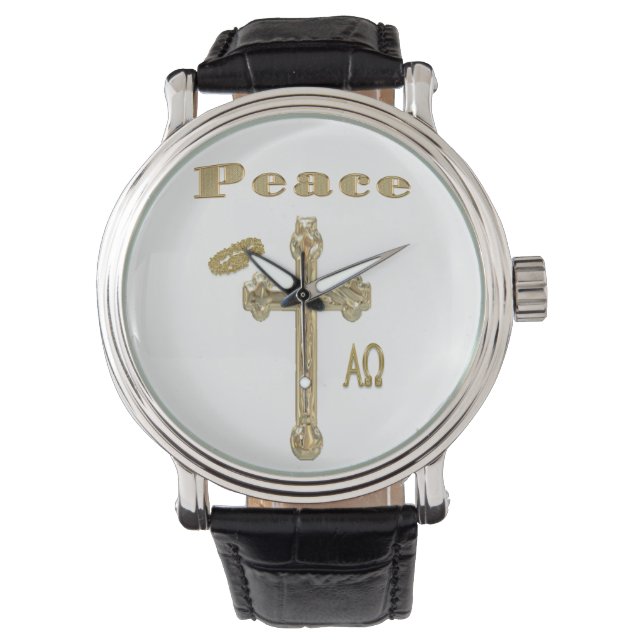 Reloj De Pulsera cruce de paz (Anverso)