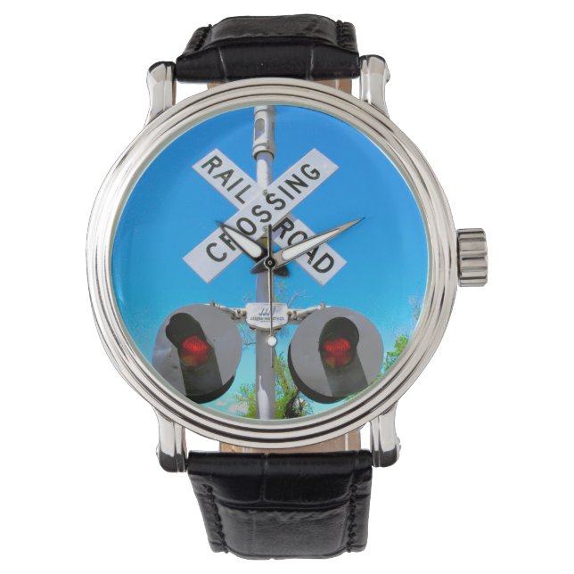 Reloj De Pulsera Cruce ferroviario con una Campana electrónica (Anverso)