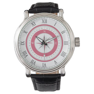 Reloj De Pulsera Cruce naumático rojo y blanco