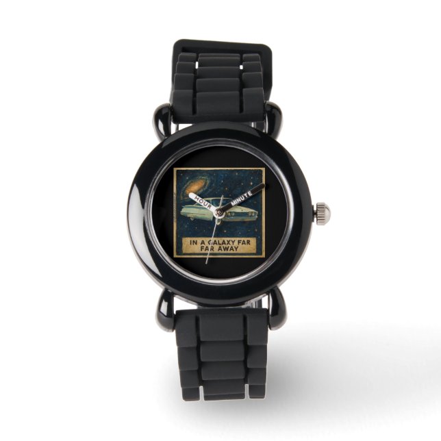Reloj De Pulsera Crucero Retro en el Espacio Profundo  (Anverso)