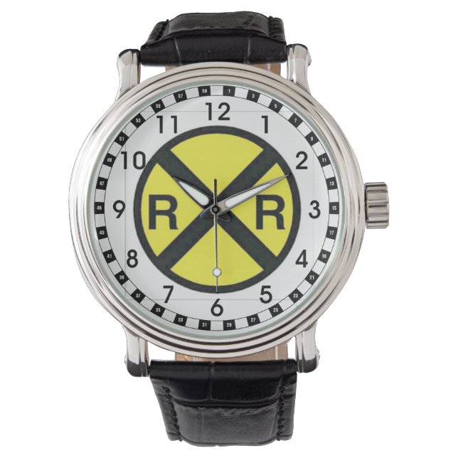 Reloj De Pulsera Cruces ferroviarios de señalización de advertencia (Anverso)