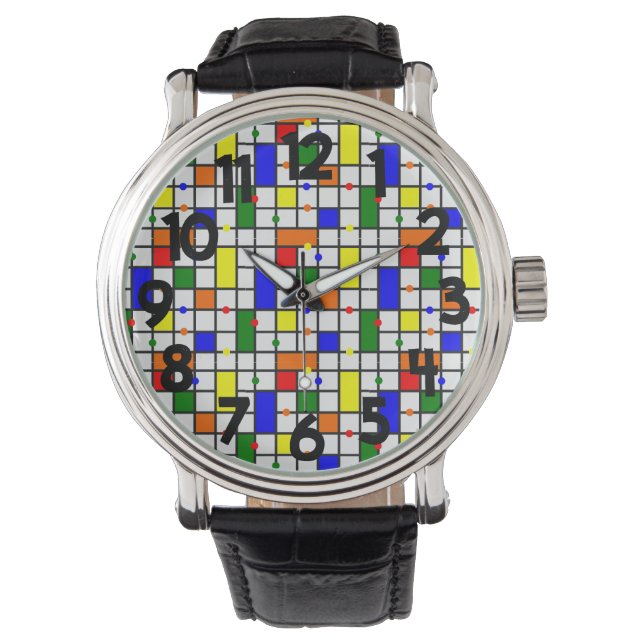 Reloj De Pulsera Crucigrama colorido (Anverso)
