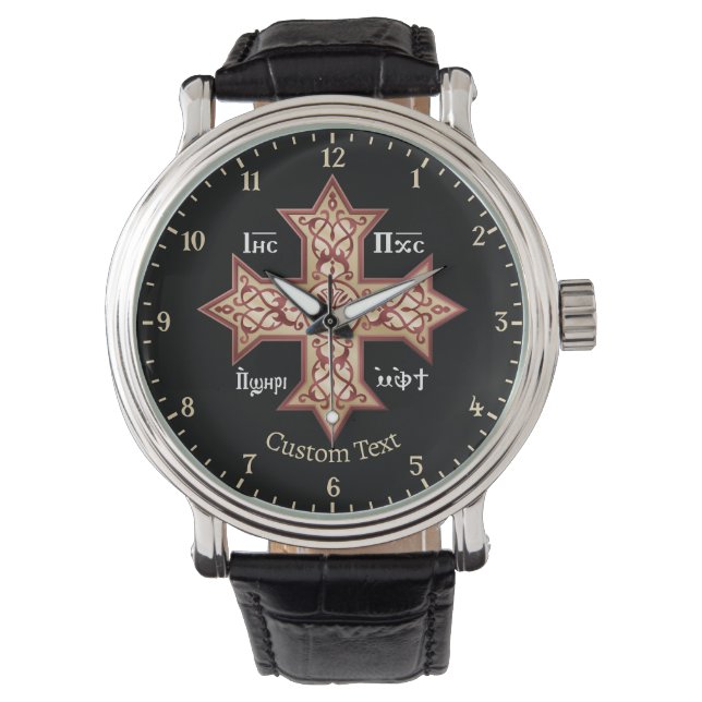 Reloj De Pulsera Cruz copta (Anverso)