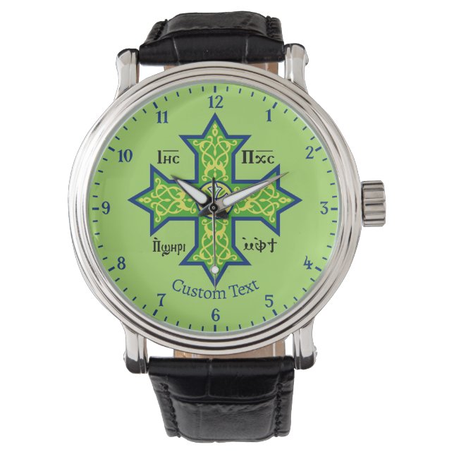 Reloj De Pulsera Cruz copta (Anverso)