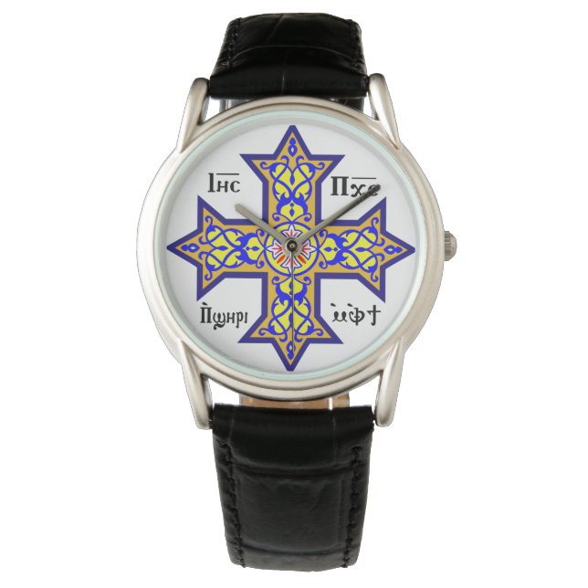 Reloj De Pulsera Cruz copta (Anverso)