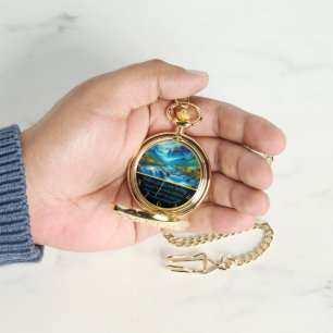 Reloj De Pulsera Cruz de fe cristiana en oro con Padre, guíame