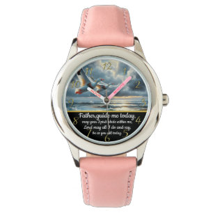 Reloj De Pulsera Cruz de la fe cristiana de oro con patos