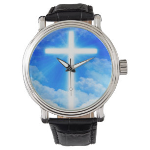 Reloj De Pulsera Cruz de la Luz Jesucristo Personalizable Cristiano