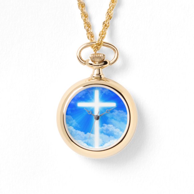 Reloj De Pulsera Cruz de la Luz Jesucristo Personalizable Cristiano (Anverso)