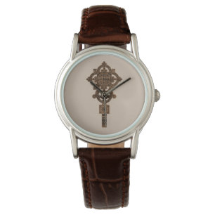 Reloj De Pulsera Cruz de mano de madera
