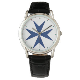 Reloj De Pulsera cruz de octógono de estilo BLUE CORSAIR