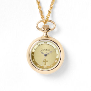 Reloj De Pulsera Cruz de Oro 